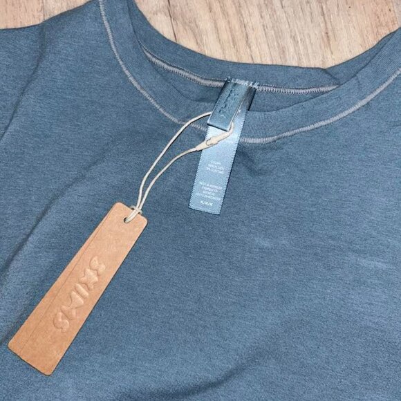 SKIMS COTTON JERSEY LONG SLEEVE T-SHIRT | Kyanite - M NWT NEW - Picture 2 of 3